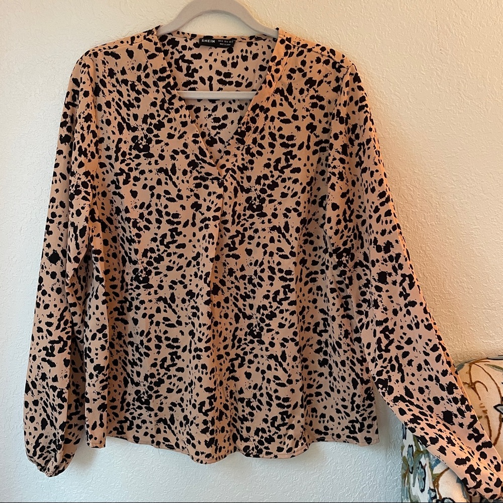 Shein Dalmatian Print Blouse